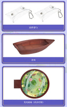 Load image into Gallery viewer, Anime &quot;The Master of Diabolism&quot; Wei Wuxian &amp; Lan Wangji Lotus Lake Boat Ride Ver. Deformed Figure 2pc Set

