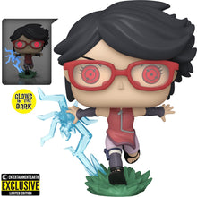 Load image into Gallery viewer, Boruto Sarada with Sharingan Glow-in-the-Dark Funko Pop! #1358 - Entertainment Earth Exclusive
