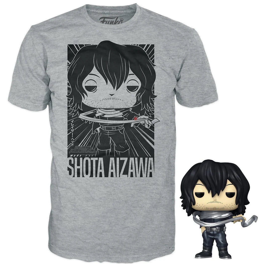 My Hero Academia Shota Aizawa Pop! Vinyl Figure with Adult Gray Pop! T-Shirt